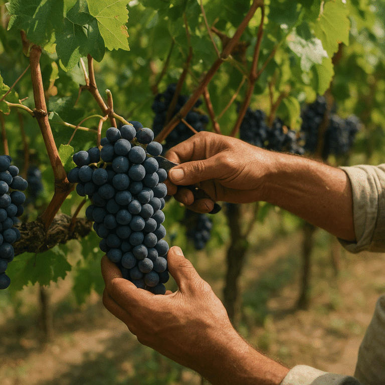 Jak wygląda zbiór winogron